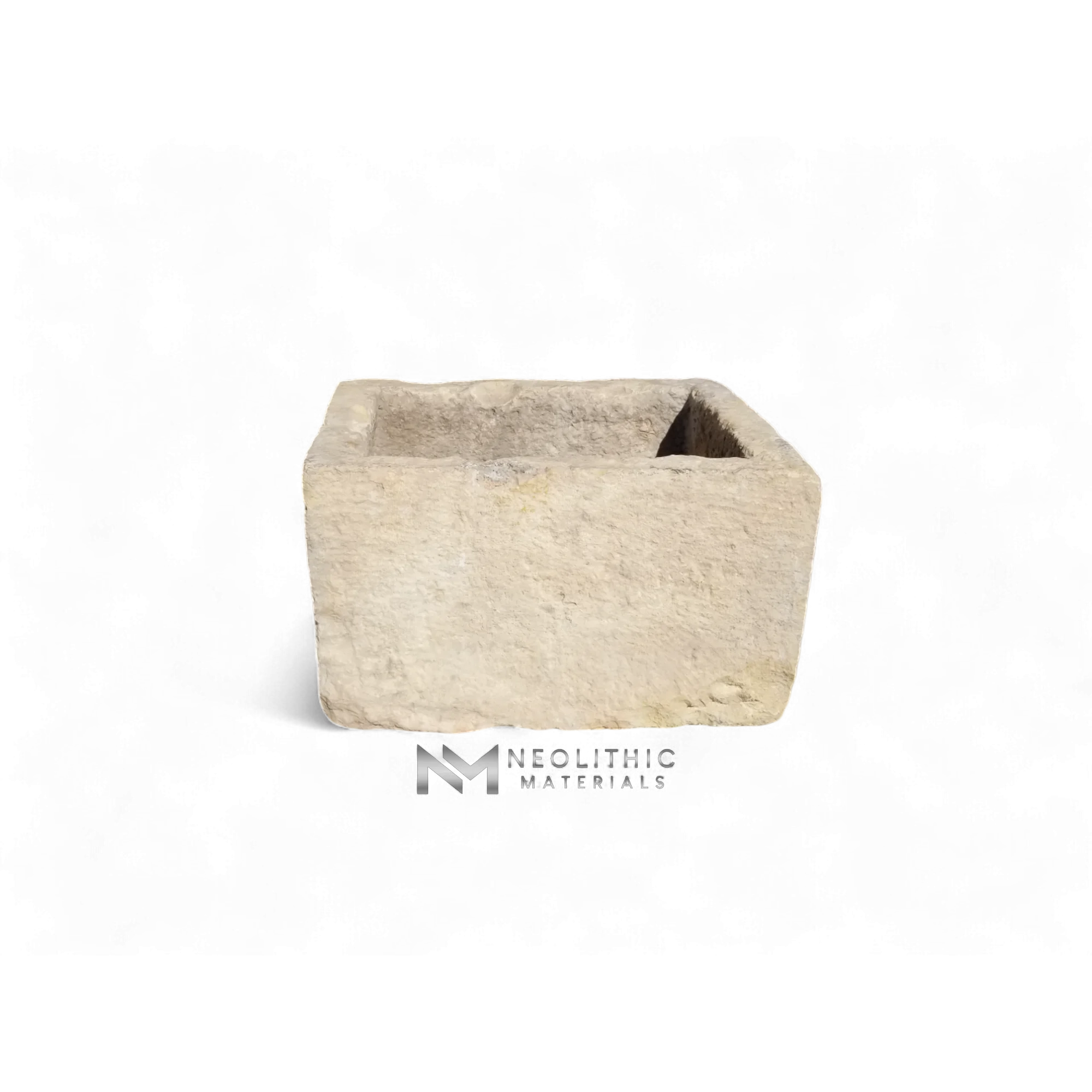 Rare Italian Limestone Trough with Fresco